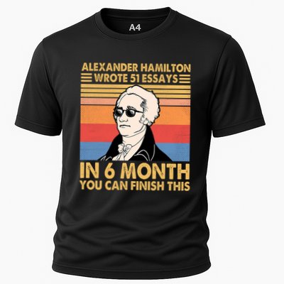 Retro Alexander Hamilton Wrote 51 Essays In 6 Months Cooling Performance Crew T-Shirt
