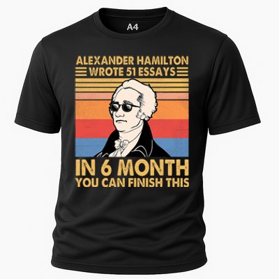 Retro Alexander Hamilton Wrote 51 Essays In 6 Months Cooling Performance Crew T-Shirt