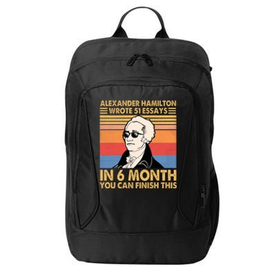 Retro Alexander Hamilton Wrote 51 Essays In 6 Months City Backpack