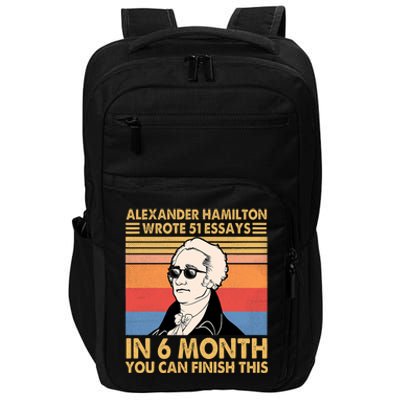 Retro Alexander Hamilton Wrote 51 Essays In 6 Months Impact Tech Backpack