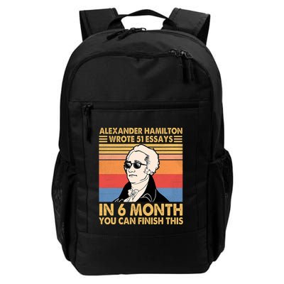 Retro Alexander Hamilton Wrote 51 Essays In 6 Months Daily Commute Backpack
