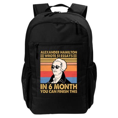 Retro Alexander Hamilton Wrote 51 Essays In 6 Months Daily Commute Backpack