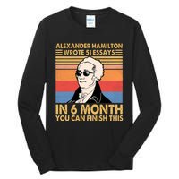 Retro Alexander Hamilton Wrote 51 Essays In 6 Months Tall Long Sleeve T-Shirt