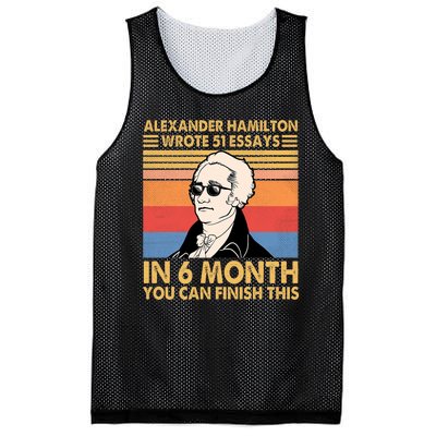 Retro Alexander Hamilton Wrote 51 Essays In 6 Months Mesh Reversible Basketball Jersey Tank