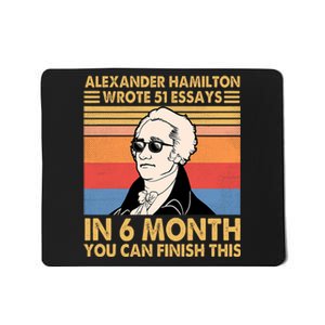 Retro Alexander Hamilton Wrote 51 Essays In 6 Months Mousepad