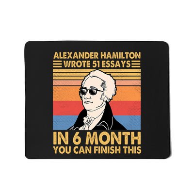 Retro Alexander Hamilton Wrote 51 Essays In 6 Months Mousepad