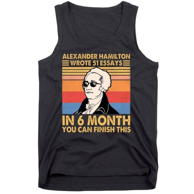 Retro Alexander Hamilton Wrote 51 Essays In 6 Months Tank Top