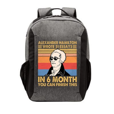 Retro Alexander Hamilton Wrote 51 Essays In 6 Months Vector Backpack