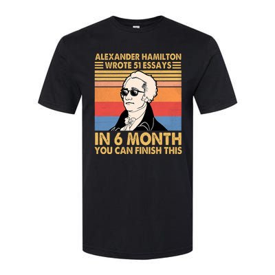 Retro Alexander Hamilton Wrote 51 Essays In 6 Months Softstyle CVC T-Shirt