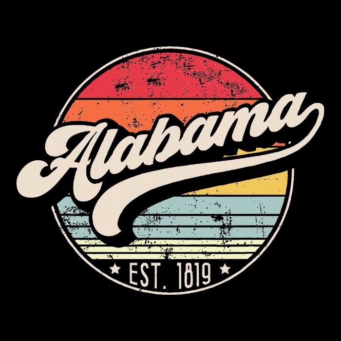 Retro Alabama Home State Al Cool 70s Style Sunset 16 in Basic Backpack