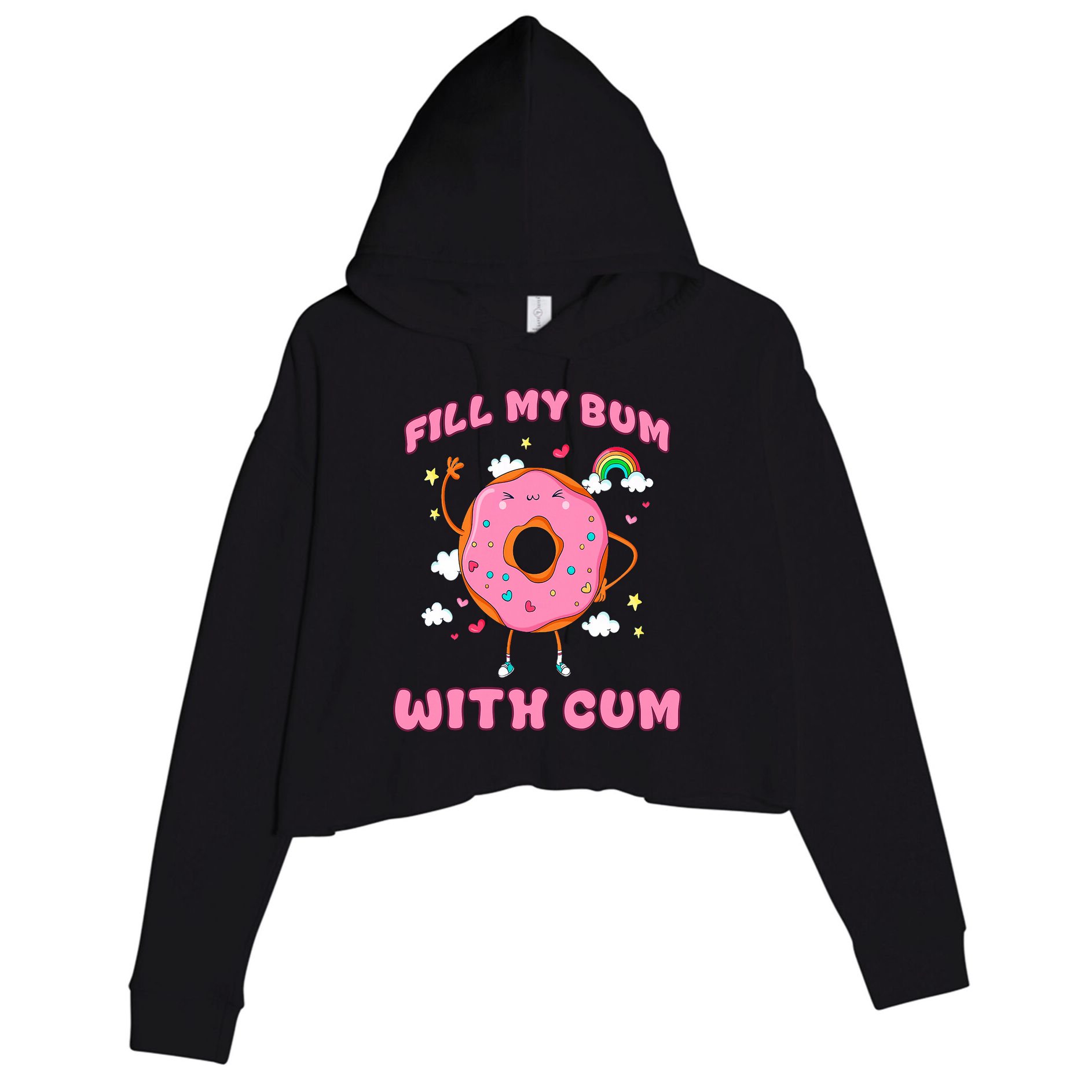 Raunchy Adult Humor - Explicit Crude Offensive Comedy Fun  Crop Fleece Hoodie