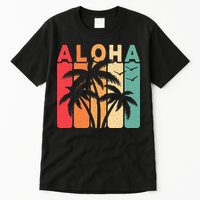 Retro Aloha Hawaii Tropical Summer Palm Tree Hawaiian Tall T-Shirt