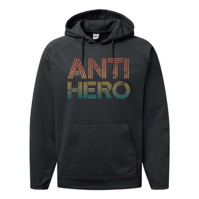 Retro Anti Hero Vintage Tv Movie Lover Performance Fleece Hoodie