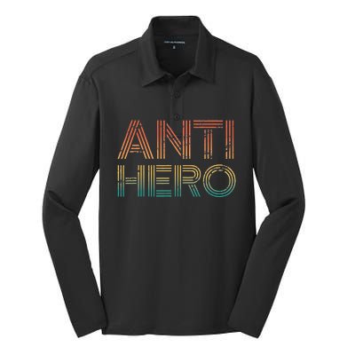 Retro Anti Hero Vintage Tv Movie Lover Silk Touch Performance Long Sleeve Polo