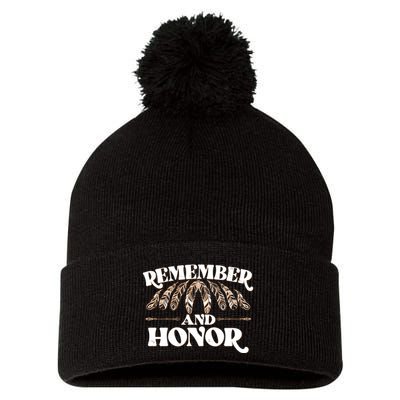 Remember And Honor Every Child Matters Pom Pom 12in Knit Beanie
