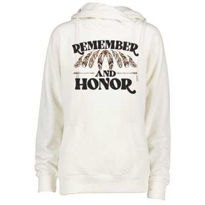 Remember And Honor Every Child Matters Womens Funnel Neck Pullover Hood