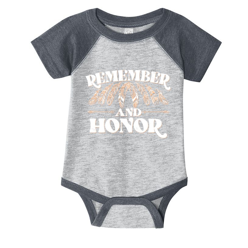 Remember And Honor Every Child Matters Infant Baby Jersey Bodysuit