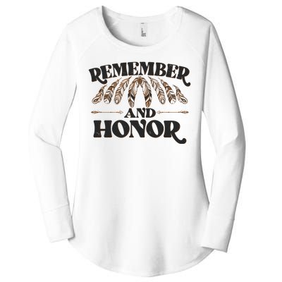 Remember And Honor Every Child Matters Women's Perfect Tri Tunic Long Sleeve Shirt