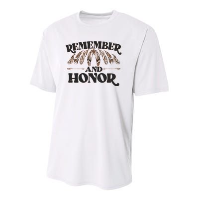 Remember And Honor Every Child Matters Youth Performance Sprint T-Shirt