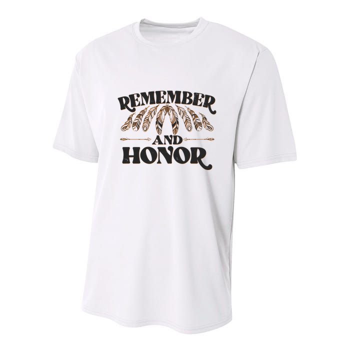 Remember And Honor Every Child Matters Youth Performance Sprint T-Shirt