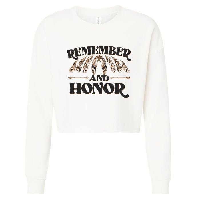 Remember And Honor Every Child Matters Cropped Pullover Crew