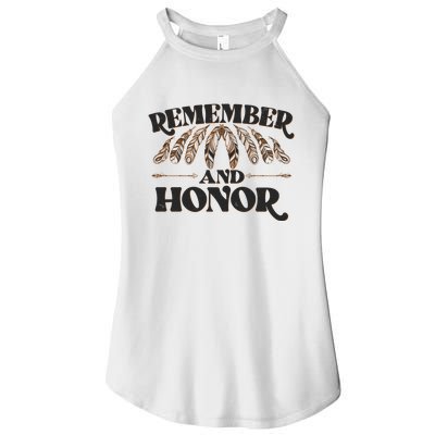 Remember And Honor Every Child Matters Women's Perfect Tri Rocker Tank