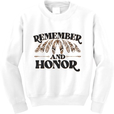 Remember And Honor Every Child Matters Kids Sweatshirt