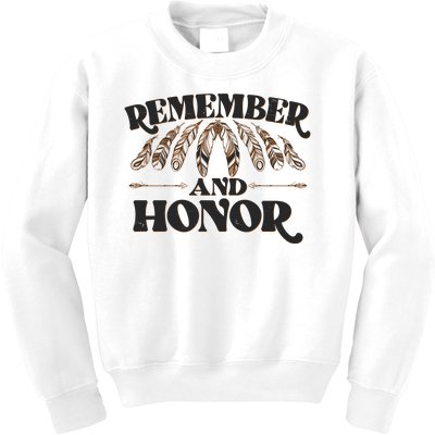 Remember And Honor Every Child Matters Kids Sweatshirt