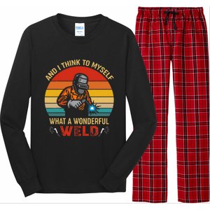 Retro And I Think To Myself What A Wonderful Weld Welding Long Sleeve Pajama Set