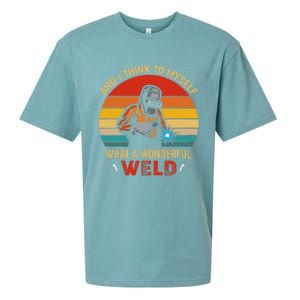 Retro And I Think To Myself What A Wonderful Weld Welding Sueded Cloud Jersey T-Shirt