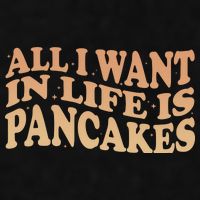 Retro All I Want In Life Is Pancakes Ladies PosiCharge Tri-Blend Wicking Tank