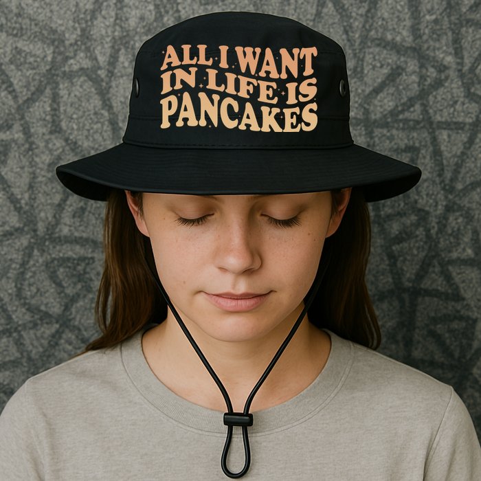 Retro All I Want In Life Is Pancakes Bucket Hat