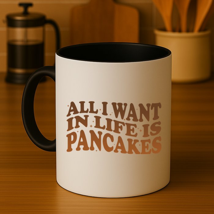 Retro All I Want In Life Is Pancakes Mug