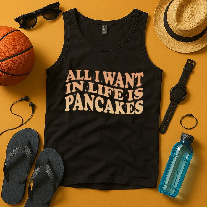Retro All I Want In Life Is Pancakes Tank Top