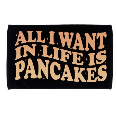 Retro All I Want In Life Is Pancakes Microfiber Hand Towel