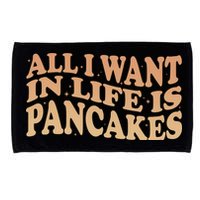Retro All I Want In Life Is Pancakes Microfiber Hand Towel