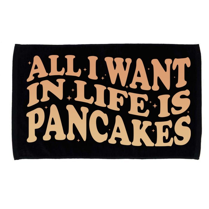 Retro All I Want In Life Is Pancakes Microfiber Hand Towel