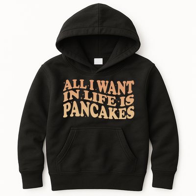 Retro All I Want In Life Is Pancakes Kids Hoodie