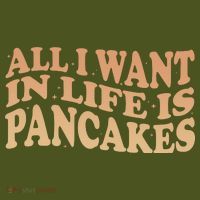 Retro All I Want In Life Is Pancakes Sustainable Beanie