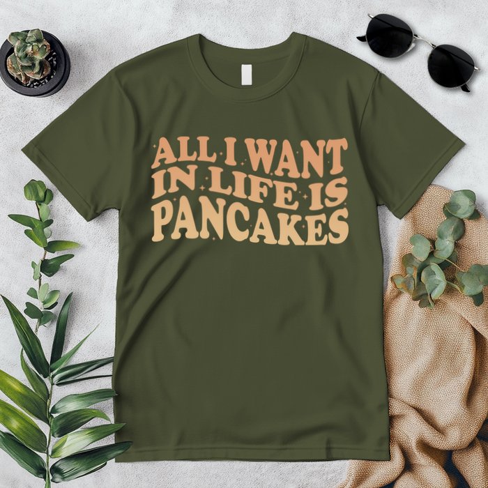 Retro All I Want In Life Is Pancakes Premium T-Shirt