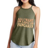 Retro All I Want In Life Is Pancakes Women's Perfect Tri Rocker Tank