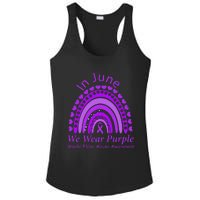 Rainbow Awareness In June We Wear Purple World Elder Abuse Ladies PosiCharge Competitor Racerback Tank