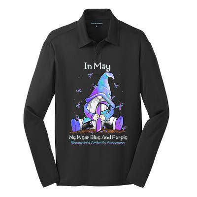 Rheumatoid Arthritis In May We Wear Blue And Purple Silk Touch Performance Long Sleeve Polo