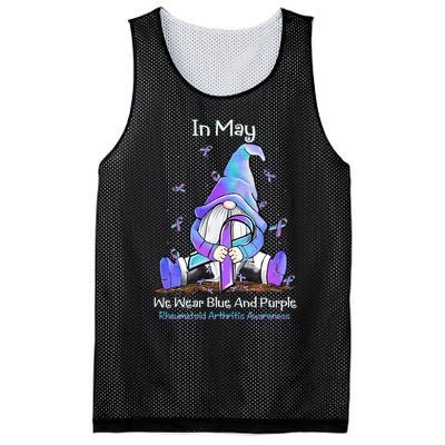 Rheumatoid Arthritis In May We Wear Blue And Purple Mesh Reversible Basketball Jersey Tank