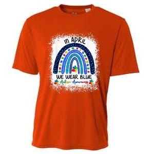 Rainbow Autism In April We Wear Blue Autism Awareness Month Cooling Performance Crew T-Shirt