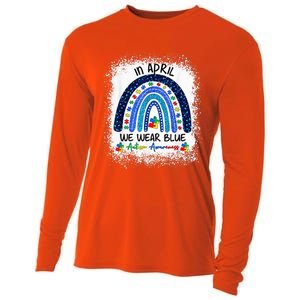 Rainbow Autism In April We Wear Blue Autism Awareness Month Cooling Performance Long Sleeve Crew