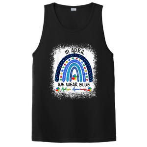 Rainbow Autism In April We Wear Blue Autism Awareness Month PosiCharge Competitor Tank