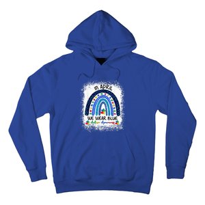 Rainbow Autism In April We Wear Blue Autism Awareness Month Hoodie