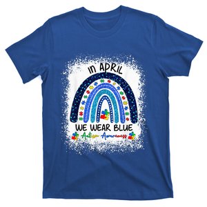 Rainbow Autism In April We Wear Blue Autism Awareness Month T-Shirt