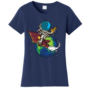 Retro Astronaut Illustration Women's T-Shirt